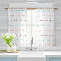 MYSKY HOME Short Curtains for Bedroom Rainbow Pom Pom White Sheer Curtains Living Room 54 Inches Long Curtains Nursery Boys Kids Room Kitchen Rod Pocket 2 Panels Boho Small Window 37" x 54"