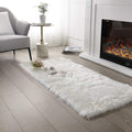 SERISSA 3x5 Fluffy White Faux Fur Area Rug by SERISSAHomeDecorCollection