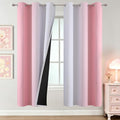 Pink and Greyish White Ombre Blackout Curtains by ESTELARTEXTILER