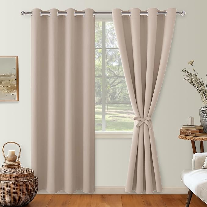 Blackout Curtains for Bedroom, 52 x 84 Inches Long, 2 Panels | Thermal - Image 8