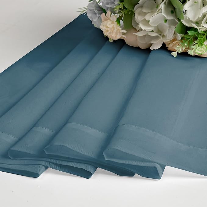 2 Pieces Dusty Blue Sheer Curtains 84 inches Long-Lightweight Soft Window - Image 7