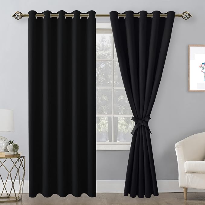 Blackout Curtains for Bedroom, 60 x 84 Inches Long, 2 Panels, Window Curtains - Image 8