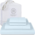 Threadmill Luxury 800 Thread Count King 100% Cotton Sheets - Light Blue Sateen Weave Bed-Sheets, Better Than Egyptian Cotton,4 Pc Solid Soft Bedding Set, Fits 16" Deep Pocket