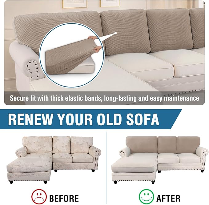 H.VERSAILTEX Backrest Cushion Covers Sectional Couch Back Cushion Covers - Image 5