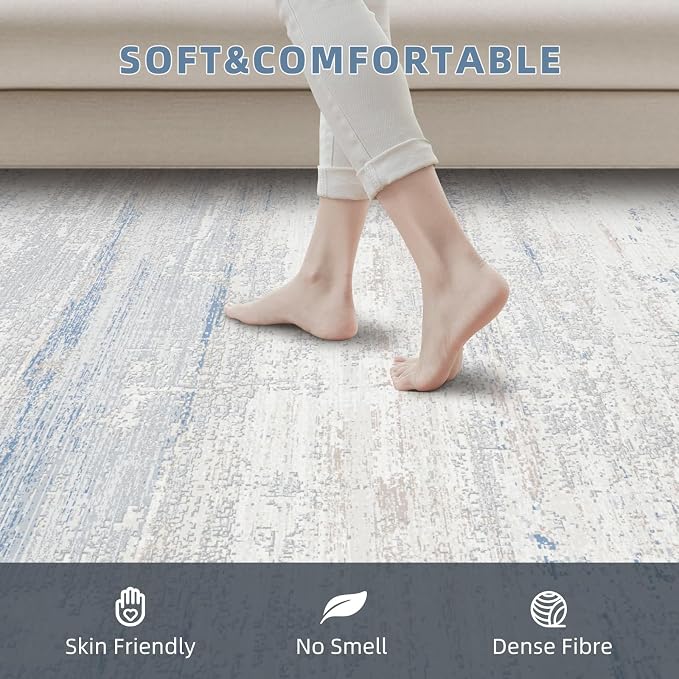 Washable Rugs 6x9 Area Rugs for Living Room, Dining Room, Kids Room | Machine - Image 3
