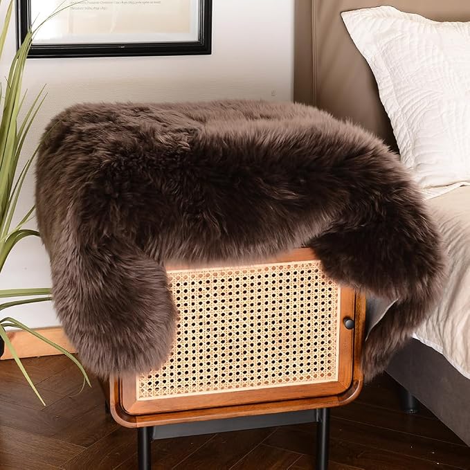 LLB Genuine Sheepskin Area Rug Wool Rug Fur Carpet Fluffy Shaggy Fur Rug - Image 5
