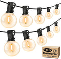 Brightever 100ft Outdoor G40 LED Globe String Lights Dimmable Waterproof Shatterproof Light Strings with 52 Bulbs Connectable Commercial Hanging Lights for Patio House Backyard Balcony