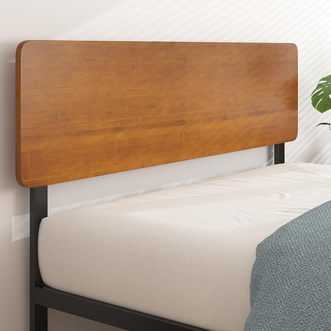 ZINUS Olivia Metal and Bamboo Platform Bed Frame, No Box Spring Needed, Wood Slat Support, Easy Assembly, Full