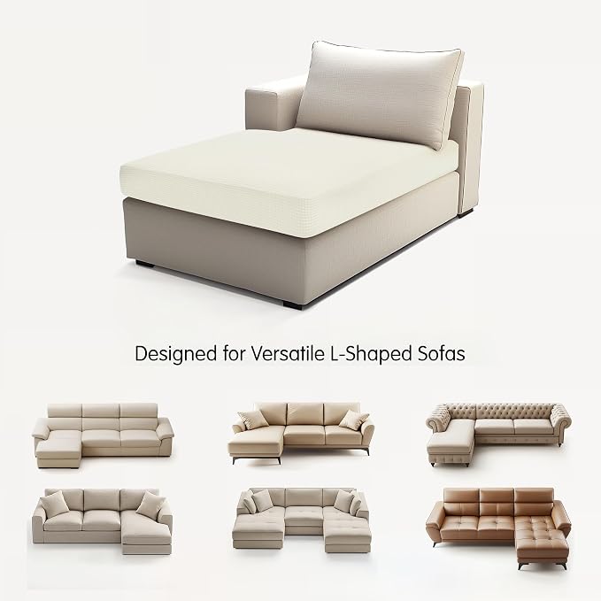 Hokway Stretch Chaise Cover Individual Couch Cushion Slipcovers Reversible - Image 9