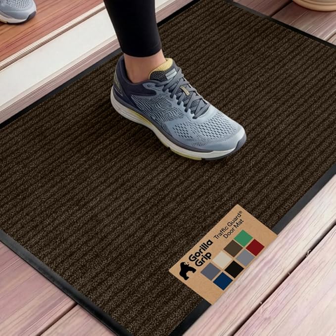 GORILLA GRIP Waterproof Traffic Guard Door Mat, Indoor Outdoor Heavy Duty by Unknown