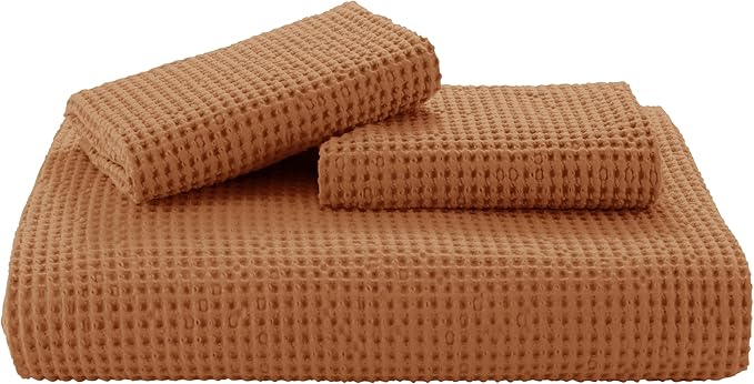 Bedsure Cotton Duvet Cover King - 100% Cotton Waffle Weave Hazel Duvet Cover King Size, GentleSoft™ and Breathable Bedding Set for All Season, 3 Pieces, 104"x90"