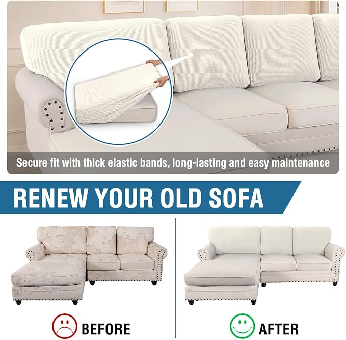 H.VERSAILTEX Backrest Cushion Covers Sectional Couch Back Cushion Covers - Image 5