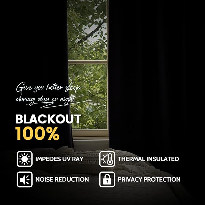 Yakamok Lilac 100% Blackout Curtains 84 Inches Long - Image 7