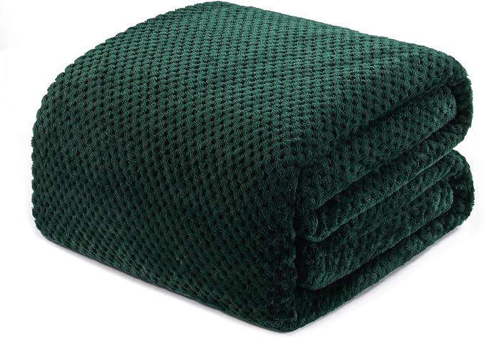 Exclusivo Mezcla Soft Waffle Fleece Bed Blanket Queen Size, Cozy Flannel by ExclusivoMezcla