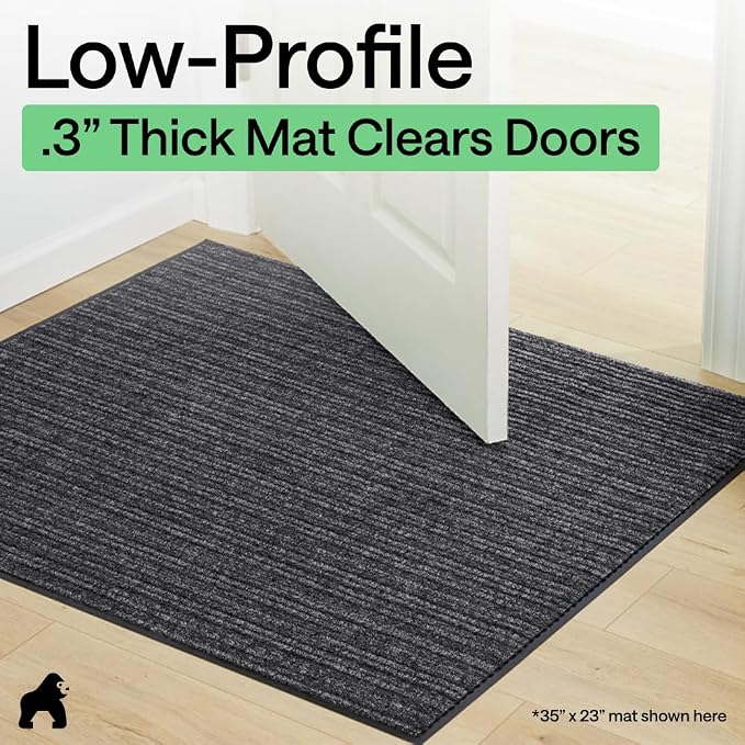 GORILLA GRIP Waterproof Traffic Guard Door Mat, 2 Pack Indoor Outdoor Durable - Image 9