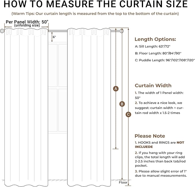 INOVADAY 100% Blackout Linen Curtains - Image 7