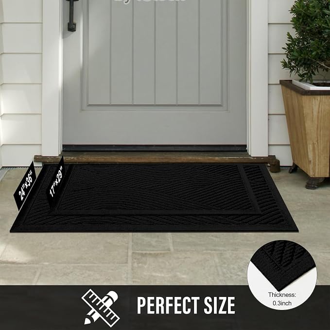 Sturdy Front Door Mat, Absorbent Muddy Dirt Resist Welcome Door Mats Outdoor - Image 7