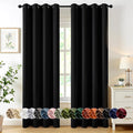 MIULEE Blackout Curtains for Bedroom 2 Panels 50 x 84 Inch Long Black | Thermal by MIULEE