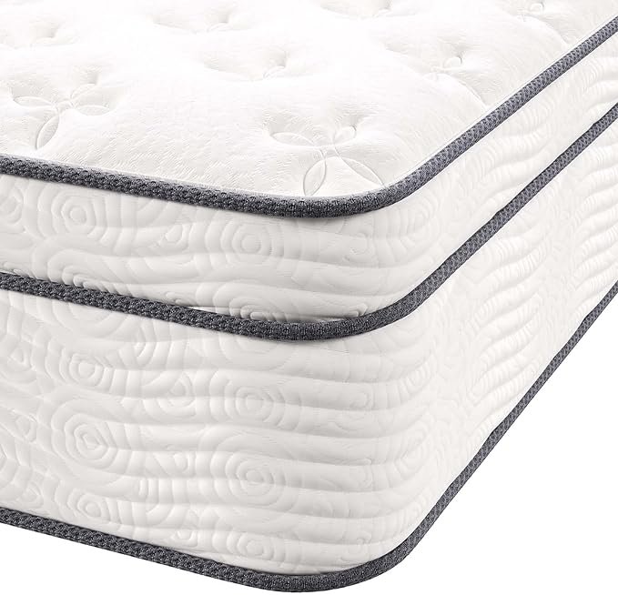 Modway Jenna 14” Innerspring and Memory Foam Full Mattress With Individually Encased Coils