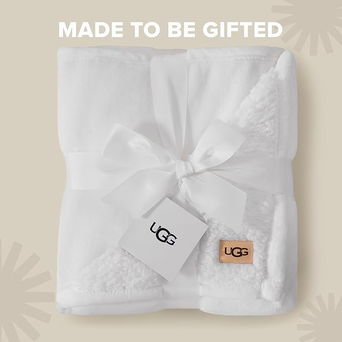 UGG Nita Twin Blanket, Reversible Plush Fleece, UGG Fluff Plush Face, Smooth - Image 3