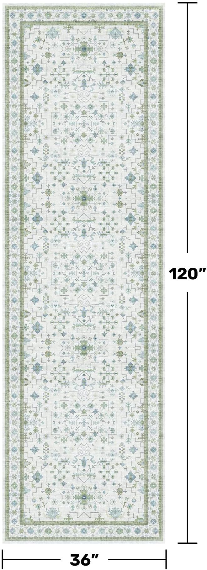 Oushak 3x10 Wide Hallway Runner Rug - Image 2
