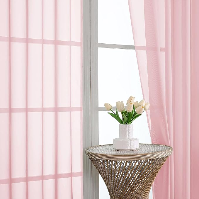 Blush Pink Bedroom Curtains 96 Length - Image 3
