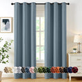 MIULEE Blackout Curtains for Bedroom 2 Panel 40 x 84 Inch Long Greyish Blue | by MIULEE