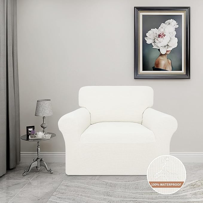 Easy-Going 100% Waterproof Chair Couch Cover, Stretch Jacquard Sofa Cover | - Image 2