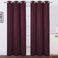 Burgundy Red Thermal Blackout Curtains/38 x 84 Inch/Set of 2 Panels Room by Lemomo