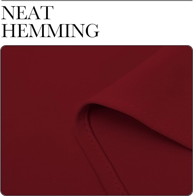 NICETOWN Christmas Burgundy Red Blackout Curtains 72 inches Long, Privacy Room - Image 8