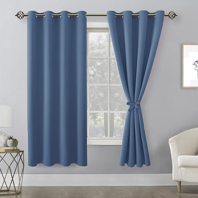 Blackout Curtains for Bedroom, 52 x 63 Inches Length, Window Curtains, Living - Image 8