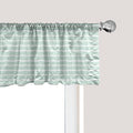 Ambesonne Pastel Window Valance, Horizontal Wavy Lines White Striped Abstract Soft Toned Nautical Art Display, Curtain Valance for Kitchen Bedroom Decor with Rod Pocket, 54" X 18", Almond Green White