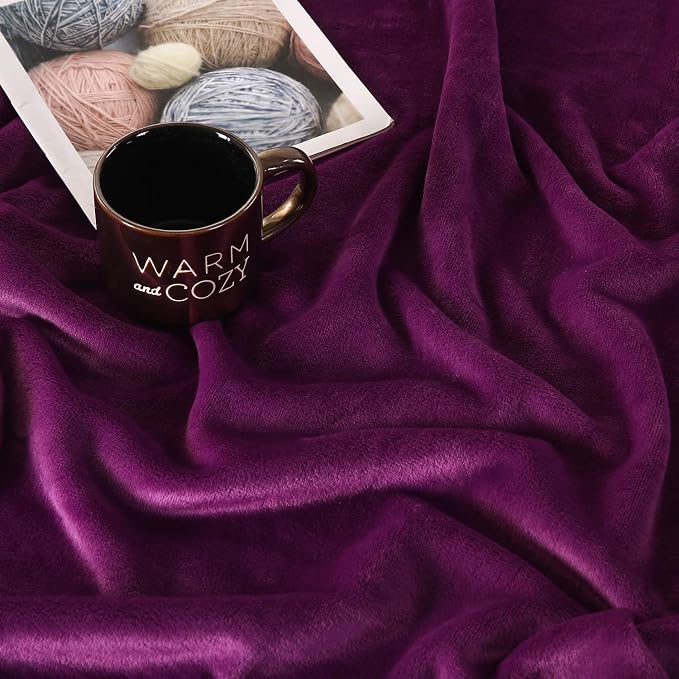 TASTHROW Large Flannel Fleece Throw Blanket, 50×70 Inch | Cozy Lightweight - Image 2