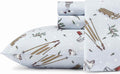 Eddie Bauer - Queen Sheets, Cotton Flannel Bedding Set, Brushed For Extra Softness, Cozy Home Decor (Snow Days, Queen)