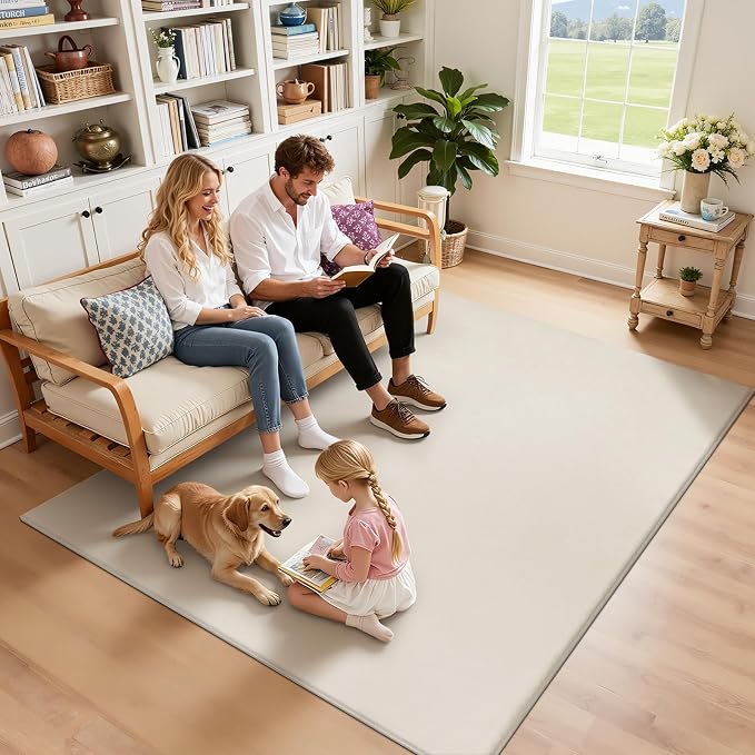 SHACOS Ultra Soft 6x9 Faux Rabbit Fur Area Rugs - Image 6