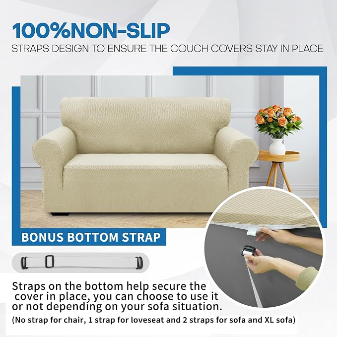 XINEAGE New Stretch Armchair Covers 1 Piece Chair Slipcovers Chair Protector - Image 7