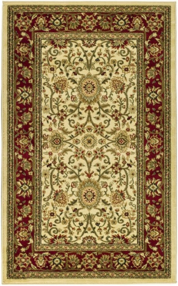 SAFAVIEH Lyndhurst Collection 8' Round Ivory/Red LNH212K Traditional Oriental by Unknown