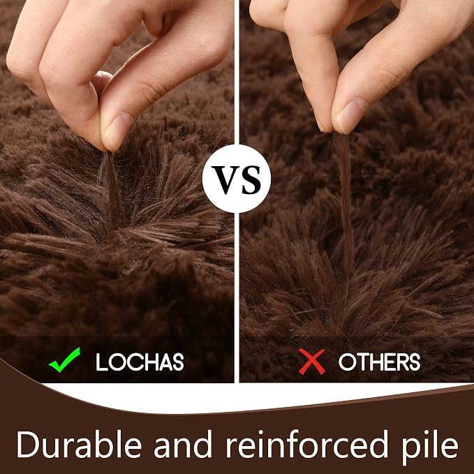 LOCHAS 5x8 Area Rugs Fluffy Living Room Carpets - Image 5