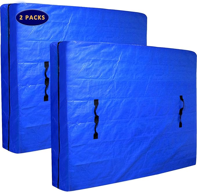 AlexHome Mattress Bag for Moving and Storage,Heavy Duty Tarp Reusable Mattress Storage Bag,Easy Carrier Mattress Moving Cover (Full Size,2 Pack)
