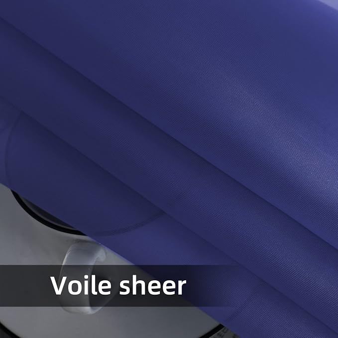 SpaceDresser Sheer Voile Window Treatment Rod Pocket Curtain Panels - Image 5