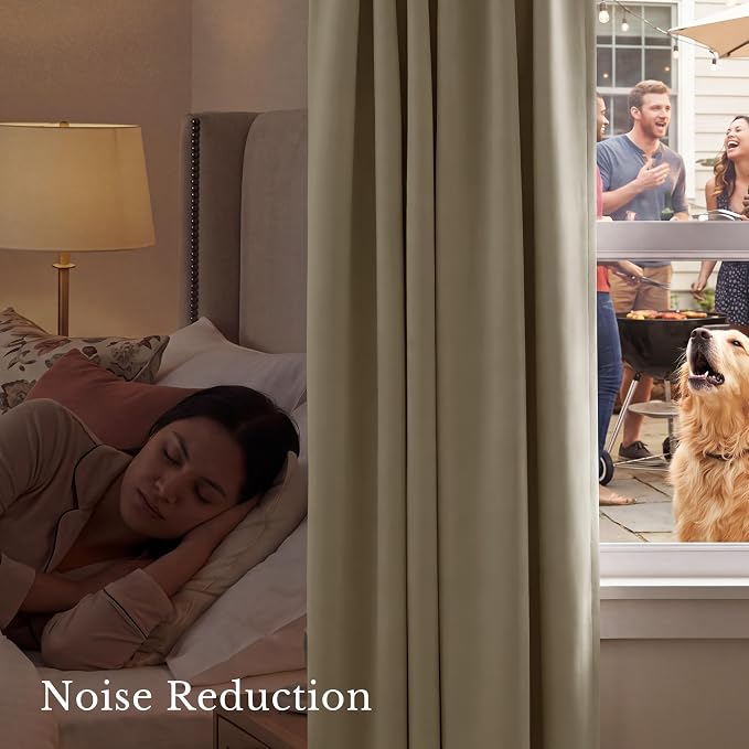 NICETOWN Window Treatment Thermal Insulated Rod Pocket Room Darkening - Image 4