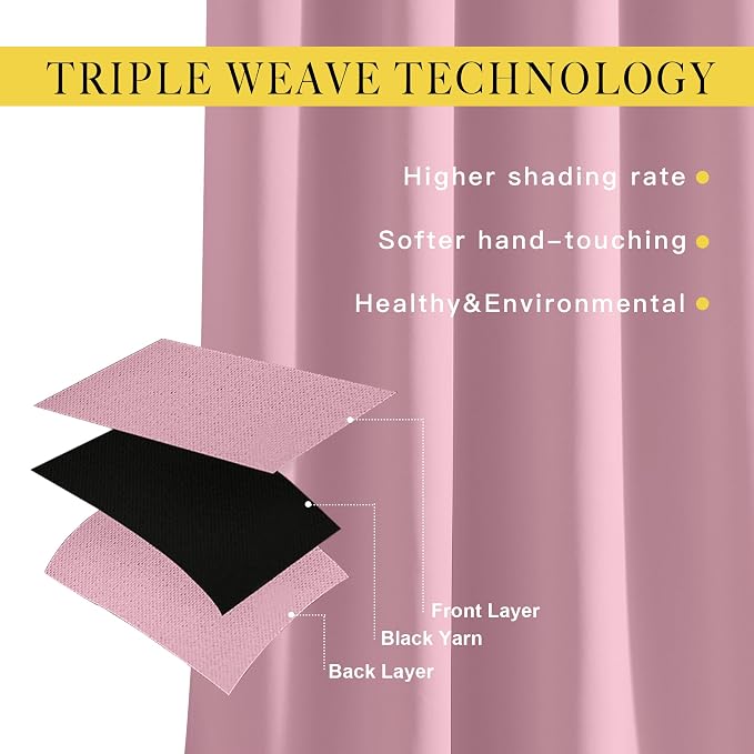 NICETOWN Blackout Doorway Curtain Drape 78 inch Long - Image 3