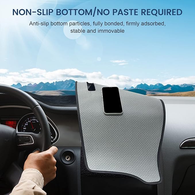 Dashboard Cover Mat Custom Fit for Toyota Highlander 2020-2024 2025 Dash Cover Nonslip Dash Mat Protector Sunshade No Glare Black (Without HUD)