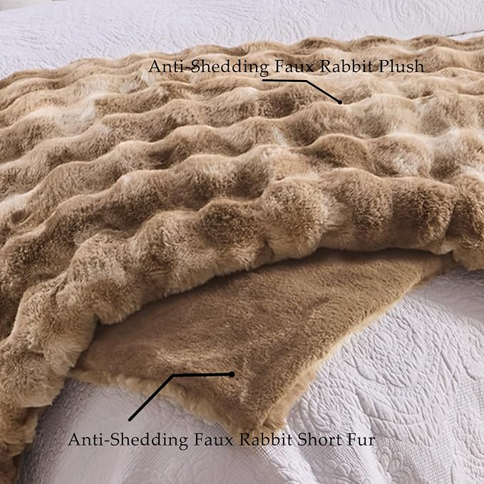 BENVWE Fluffy Faux Fur Throw Blanket - Image 4