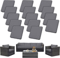 14PCS Patio Cushion Covers, Patio Furniture Couch Seat Slipcovers | Washable by SUKAIKEQA