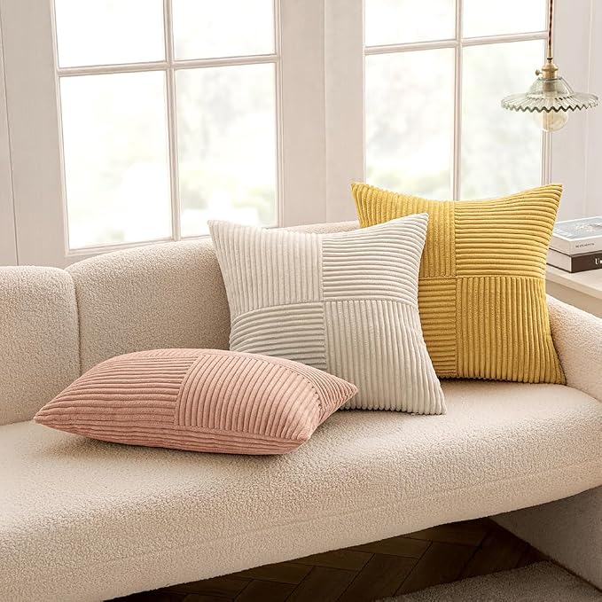 MIULEE Golden Mustard Decorative Throw Pillow Covers - Image 5