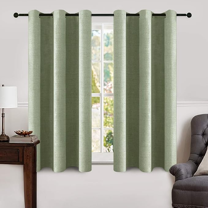 MIULEE 100% Blackout Linen Curtains by MIULEE