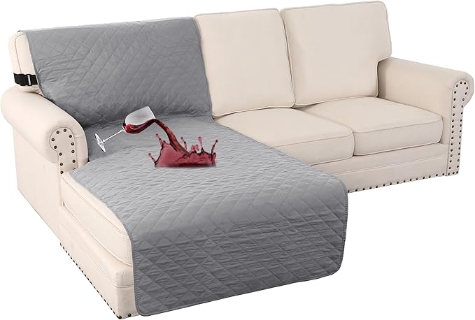 Turquoize 100% Waterproof Sofa Covers Chaise Lounge L Shape Sofa Protector Slip by Turquoize