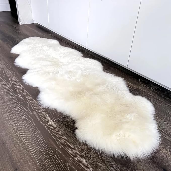 HUAHOO Premium Genuine Sheepskin Rug Real Australia Sheepskin Natural Luxury by HUAHOO