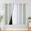 Sage Green and Greyish White Ombre Blackout Curtains by ESTELARTEXTILER